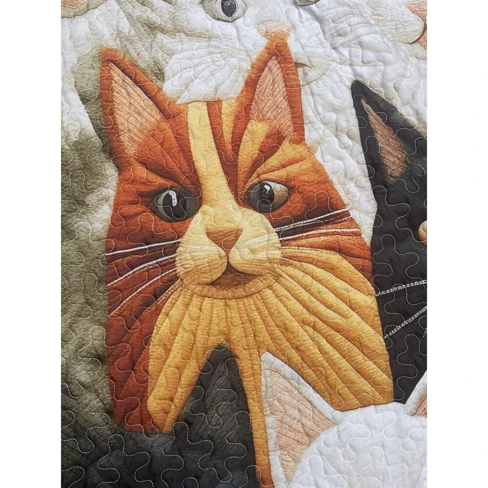 Cats Fur Parents Quilted Throw 80